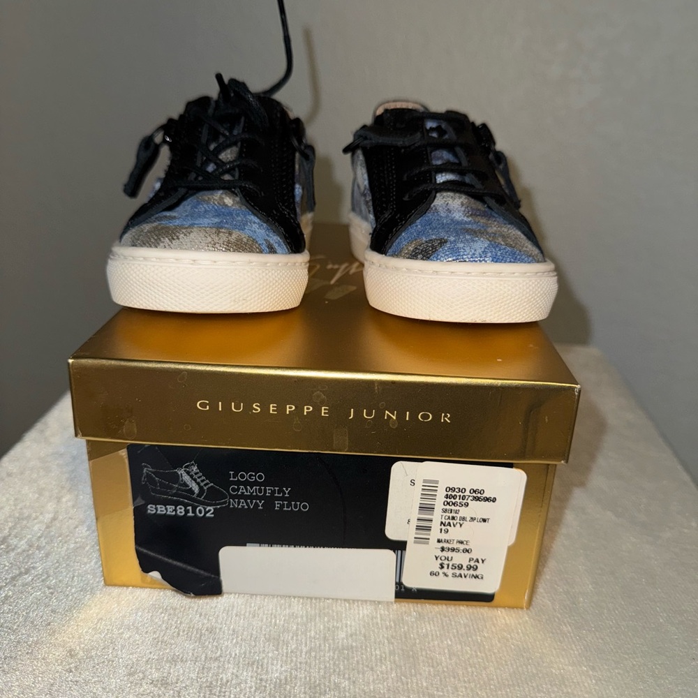 Giuseppe Zanotti Kids Sneakers in Navy and Black